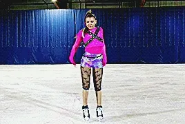 starr andrews skating her viral routine to 'whip my hair' at a 2026 skating club show